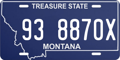 MT license plate 938870X