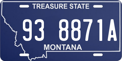 MT license plate 938871A