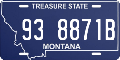 MT license plate 938871B