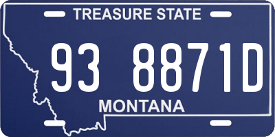 MT license plate 938871D