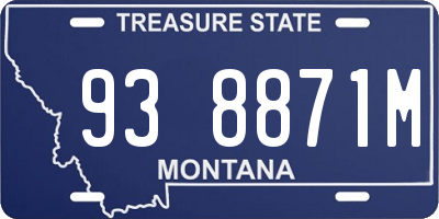 MT license plate 938871M