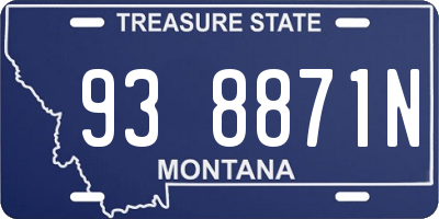 MT license plate 938871N