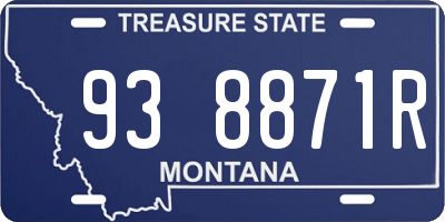 MT license plate 938871R