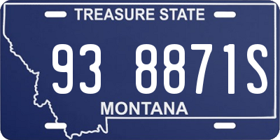 MT license plate 938871S