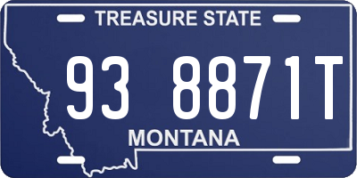 MT license plate 938871T