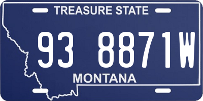 MT license plate 938871W