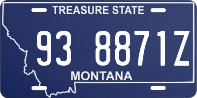 MT license plate 938871Z