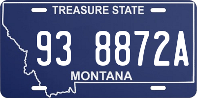 MT license plate 938872A