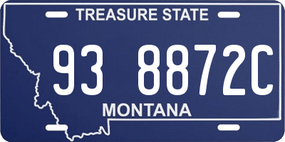 MT license plate 938872C