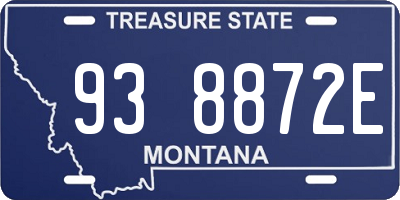 MT license plate 938872E