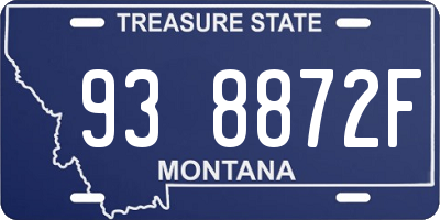MT license plate 938872F