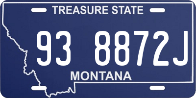 MT license plate 938872J