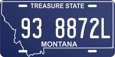 MT license plate 938872L
