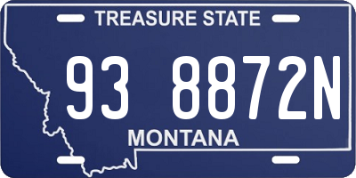 MT license plate 938872N