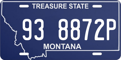 MT license plate 938872P