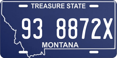 MT license plate 938872X