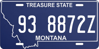 MT license plate 938872Z