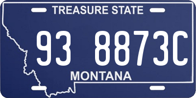 MT license plate 938873C