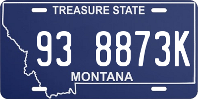 MT license plate 938873K