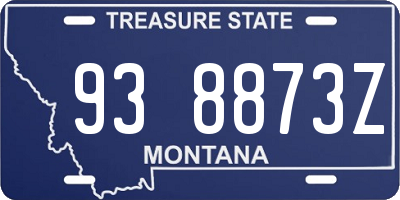 MT license plate 938873Z