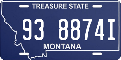 MT license plate 938874I