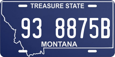 MT license plate 938875B