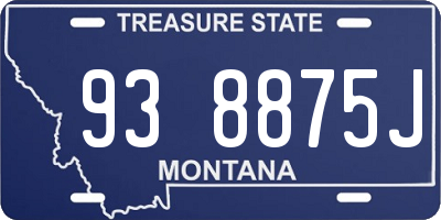 MT license plate 938875J