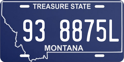 MT license plate 938875L