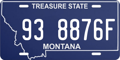 MT license plate 938876F