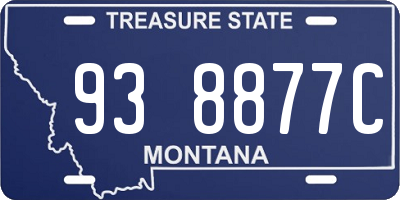 MT license plate 938877C