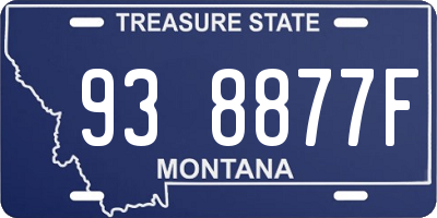 MT license plate 938877F