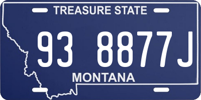 MT license plate 938877J