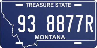 MT license plate 938877R