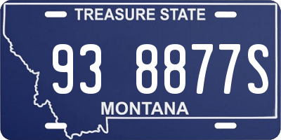 MT license plate 938877S