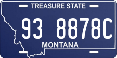 MT license plate 938878C
