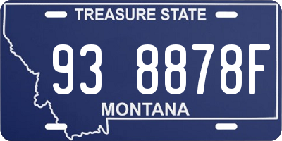 MT license plate 938878F