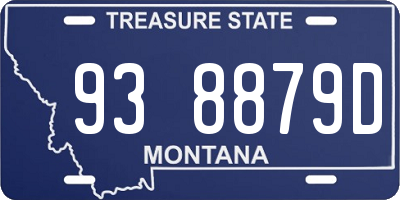 MT license plate 938879D