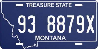 MT license plate 938879X