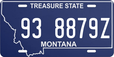 MT license plate 938879Z