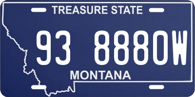 MT license plate 938880W