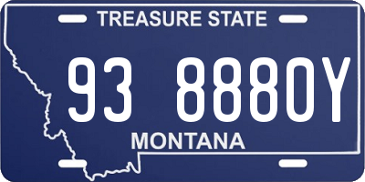 MT license plate 938880Y