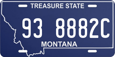 MT license plate 938882C