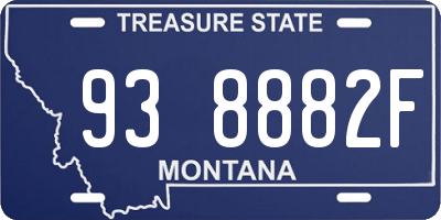 MT license plate 938882F