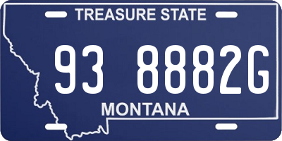 MT license plate 938882G