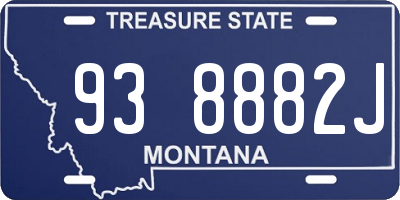 MT license plate 938882J