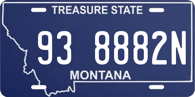 MT license plate 938882N