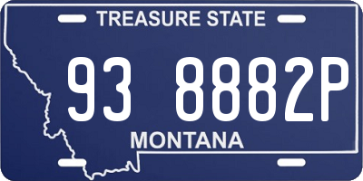 MT license plate 938882P