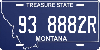 MT license plate 938882R