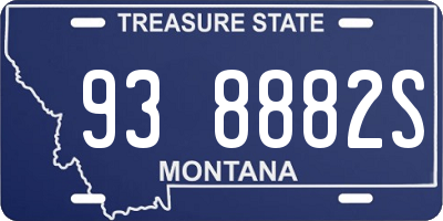 MT license plate 938882S