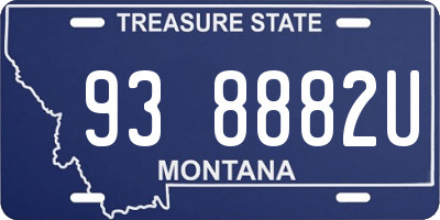 MT license plate 938882U